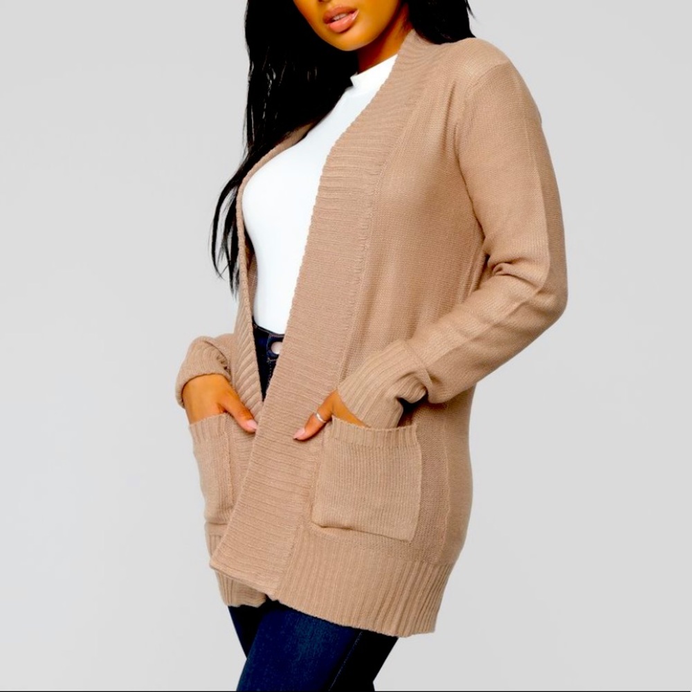 Khaki nude cardigan